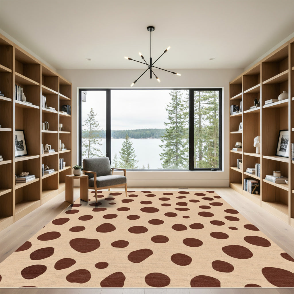 Brown Dotted Clay Spot Rug
