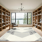 Geometric Abstract Layered Diamond Rug