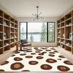 Organic Brown Cell Medallions Rug