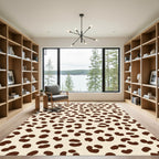 Brown Spotted Cheetah Print Rug