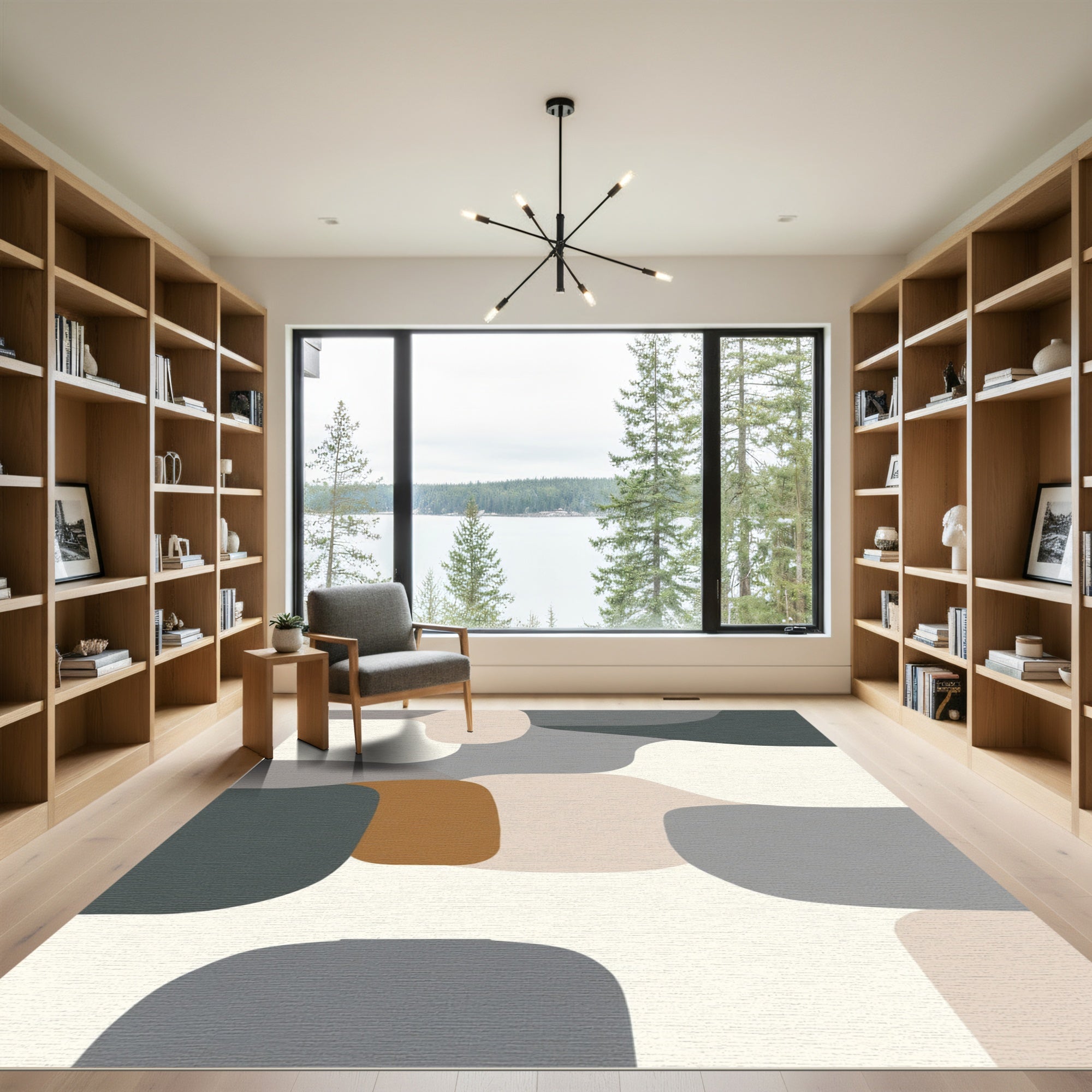 Organic Mid-Century Modern Shapes Rug