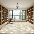 Cream Arches Organic Geometric Landscape Rug
