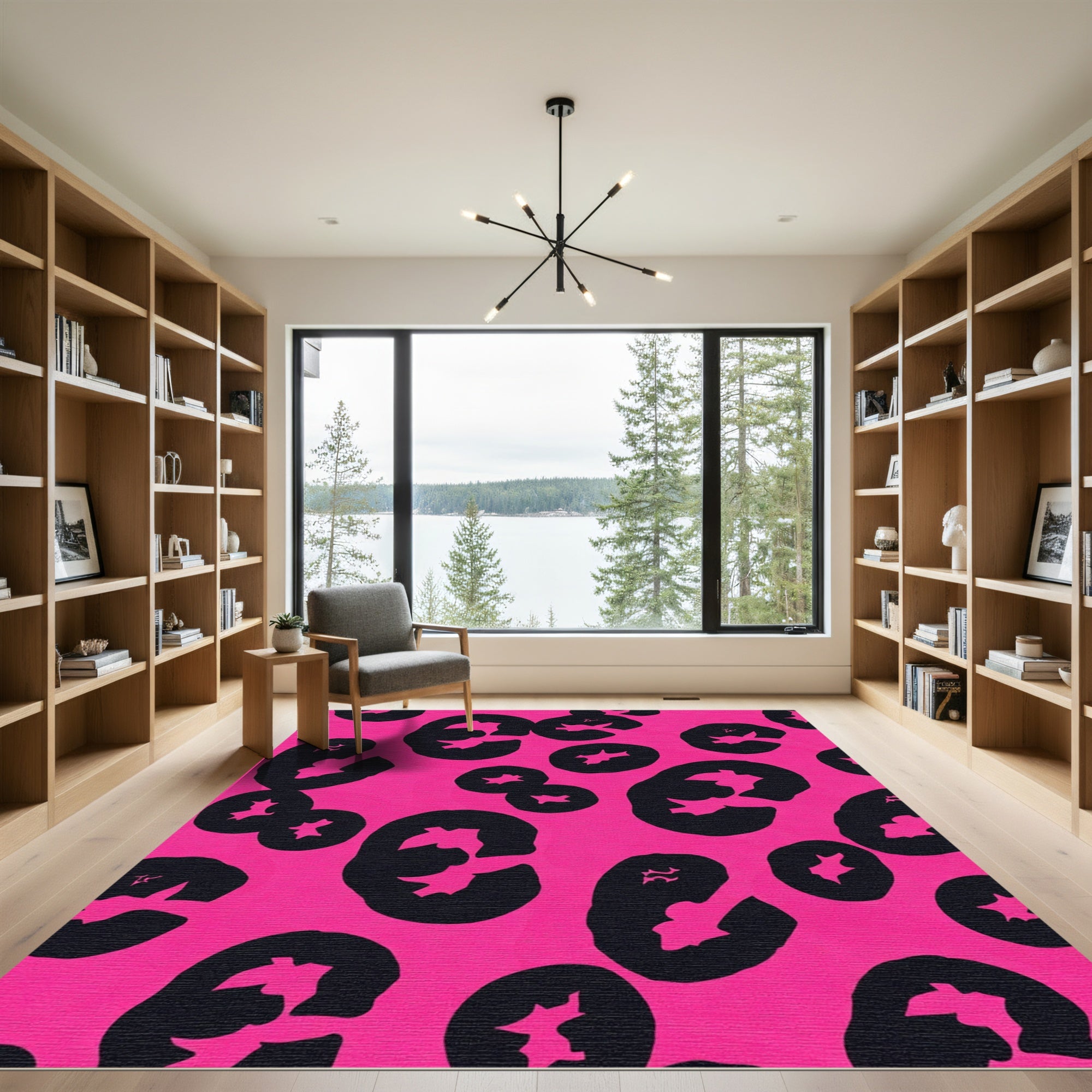 Hot Pink Leopard Spots Rug