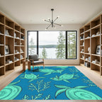 Sea Turtle Aqua Marine Life Rug