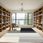Subtle Striped Geometric Gradient Arrangement Rug