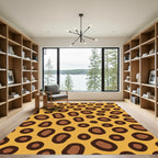 Golden Brown Spotty Spots Rug