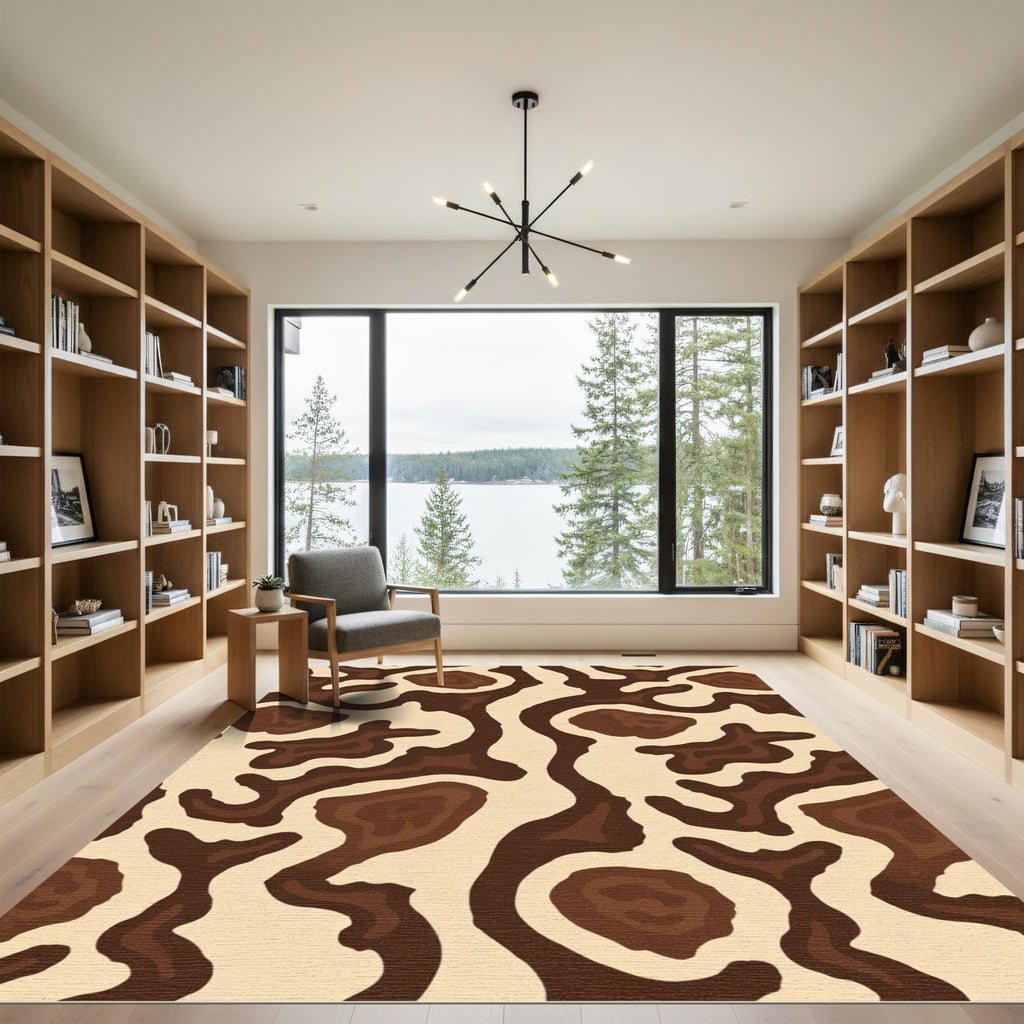 Brown Latte Organic Contour Rug