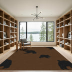 Brown Silhouette Bear Repeat Rug