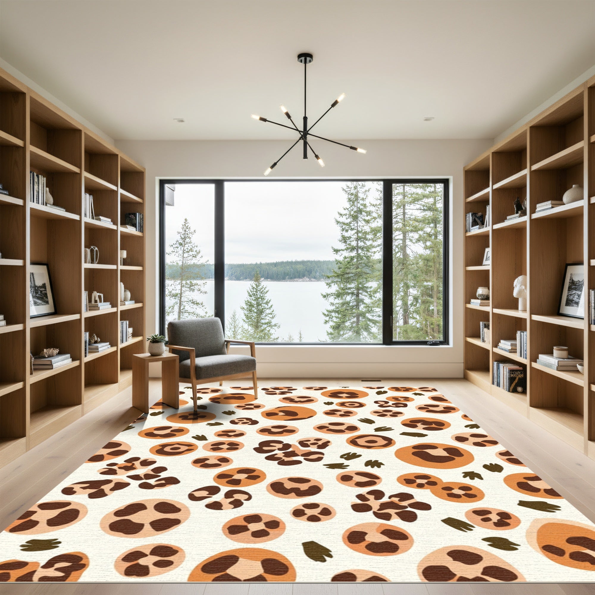Earth Tones Spotted Organic Shapes Rug