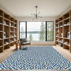 Indigo Pebble Mosaic Texture Rug