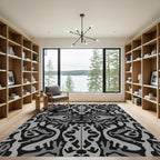 Abstract Monochrome Organic Form Rug