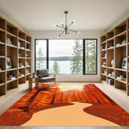 Orange Forest Road Mountain Vista Rug