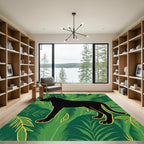 Black Panther Jungle Leaf Rug