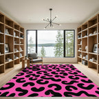 Bold Pink Leopard Spots Rug