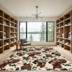 Retro Abstract Woodland Creature Rug