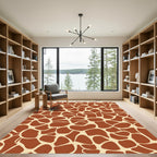 Safari Tan Brown Irregular Shapes Rug