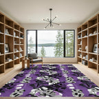 Purple Abstract Graffiti Figure Rug