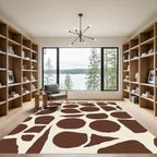 Brown Giraffe Print Spots Rug