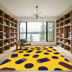 Bright Yellow Capsule Dots Rug