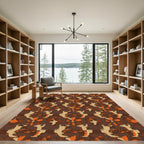 Earthy Tones Abstract Animal Shapes Rug