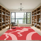 Crimson Pink Animal Movement Rug