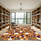 Abstract Organic Ochre Blend Rug