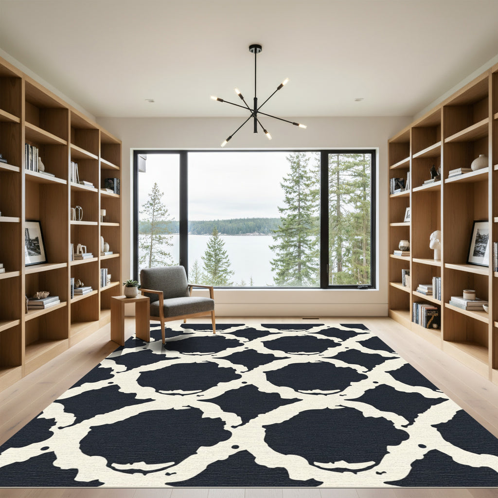 Organic Cream Circle Overlay Rug