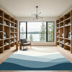 Abstract Wave Landscape Rug