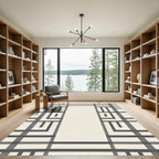 Abstract Grid Linear Composition Rug