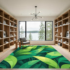 Deep Green Lush Foliage Rug