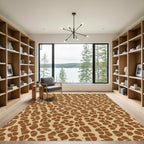 Brown Giraffe Spot Texture Rug