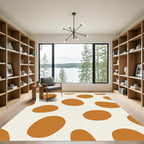 Warm Amber Organic Spots Rug