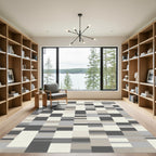 Geometric Blocks Neutral Palette Rug