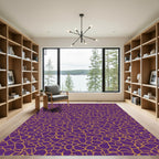 Deep Purple Gold Organic Web Rug
