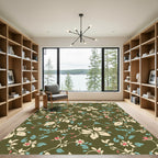 Vintage Cream Floral Branches Rug