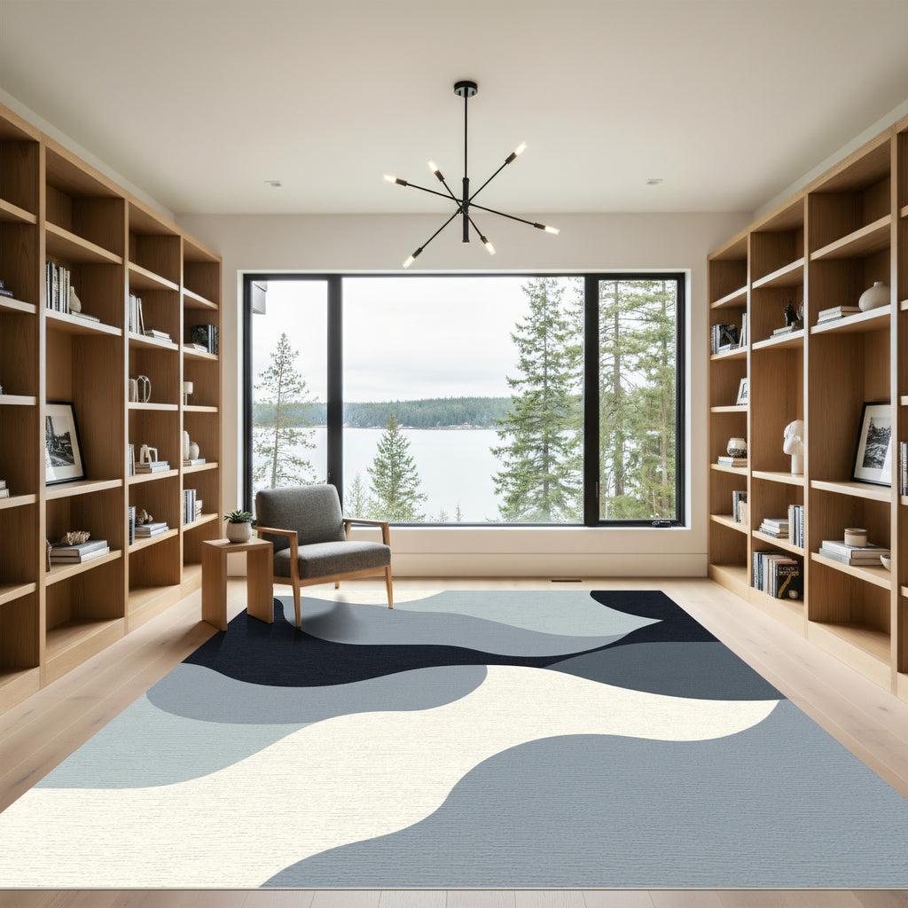 Monochromatic Cloud Abstract Wave Rug
