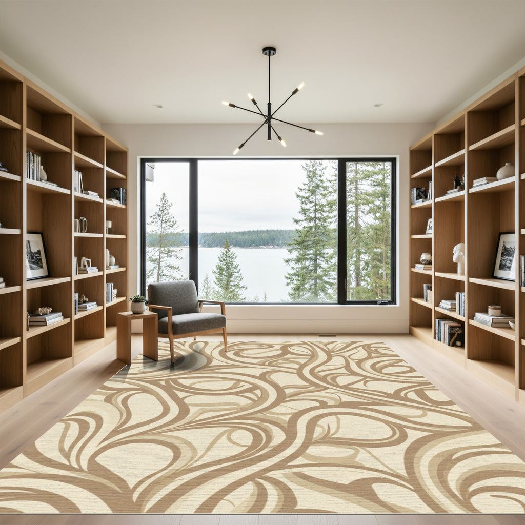Earthy Swirls Curlicues Rug
