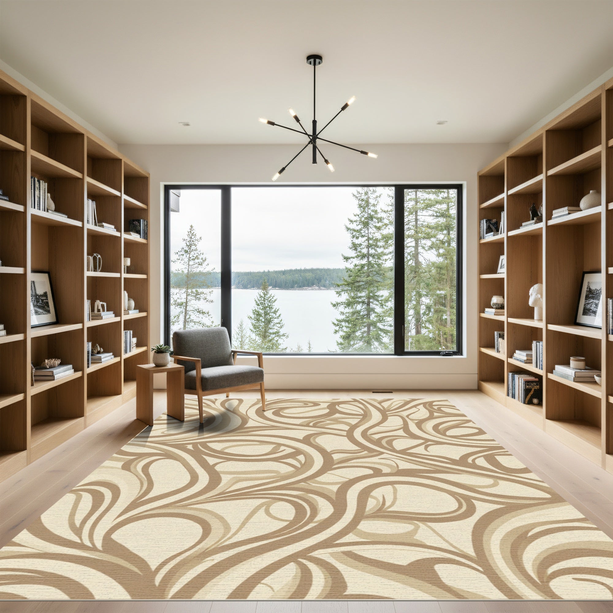 Earthy Swirls Curlicues Rug