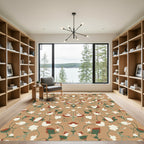 Terracotta Floral Vine Ensemble Rug