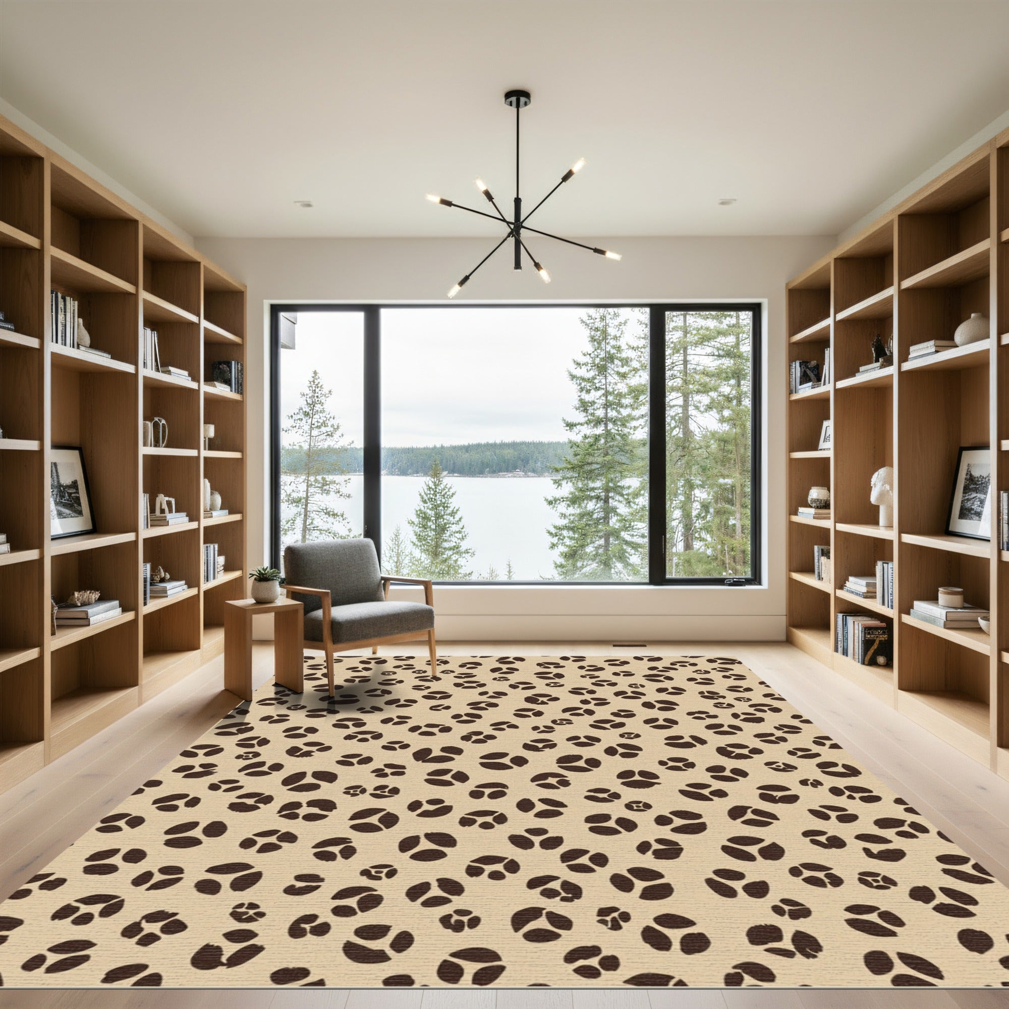 Chocolate Spot Scattered Background Rug