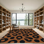 Brown Black Animal Spot Rug