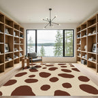 Brown Spotty Contemporary Contemporary Rug