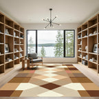 Earthy Diamond Plaid Geometric Rug