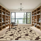 Earthy Beige Organic Blossom Rug