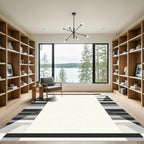 Monochromatic Geometric Gradient Stripe Rug