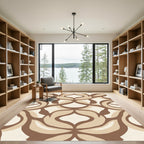 Brown Cream Organic Links Composition Rug