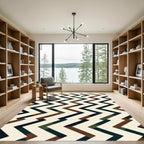 Geometric Rustic Chevron Zigzag Rug