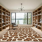 Brown Spots Animal Print Rug