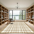 Classic Beige Tartan Check Rug