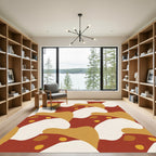 Terra Cotta Abstract Organic Shapes Rug